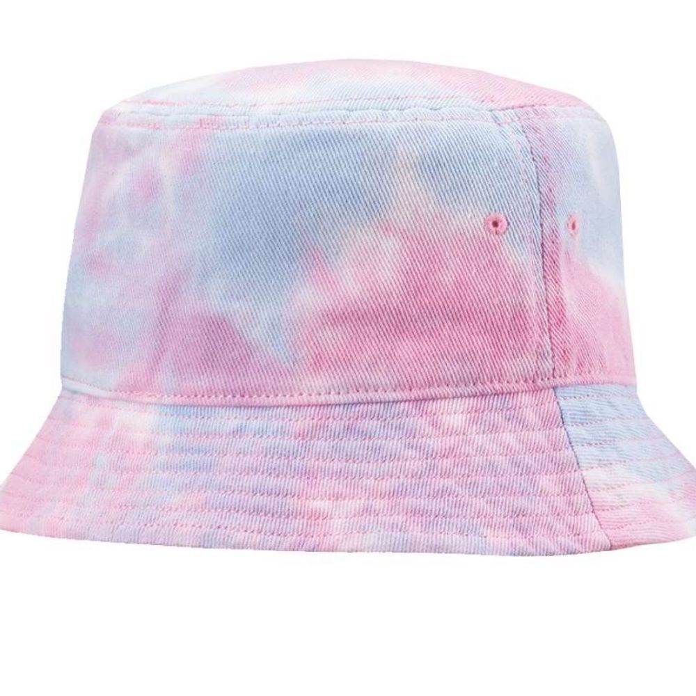 Sportsman Tie Dye Pinkish Bucket Hat not structured with 3 front daisies…
